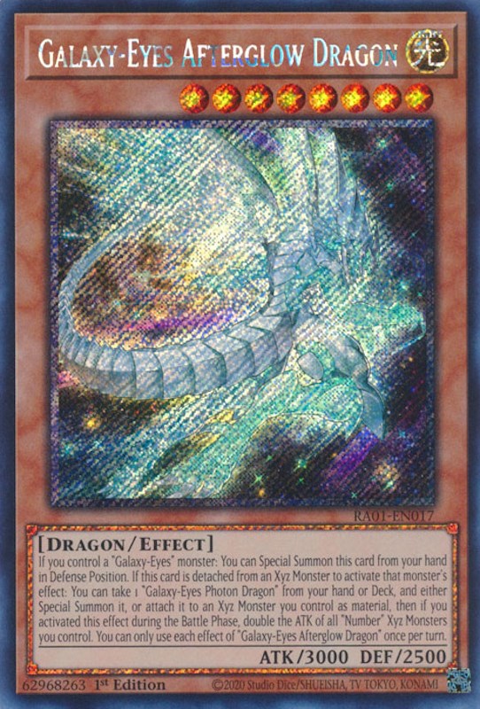 Galaxy-Eyes Afterglow Dragon [RA01-EN017] Platinum Secret Rare | The CG Realm