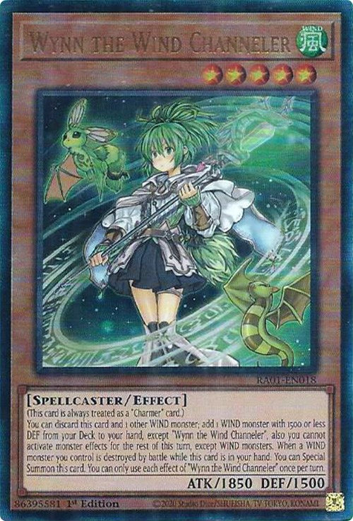 Wynn the Wind Channeler [RA01-EN018] Prismatic Ultimate Rare | The CG Realm