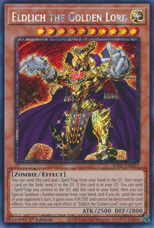 Eldlich the Golden Lord [RA01-EN019] Platinum Secret Rare | The CG Realm