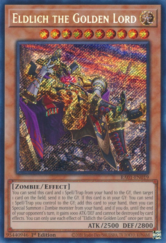 Eldlich the Golden Lord (Alternate Art) [RA01-EN019] Secret Rare | The CG Realm