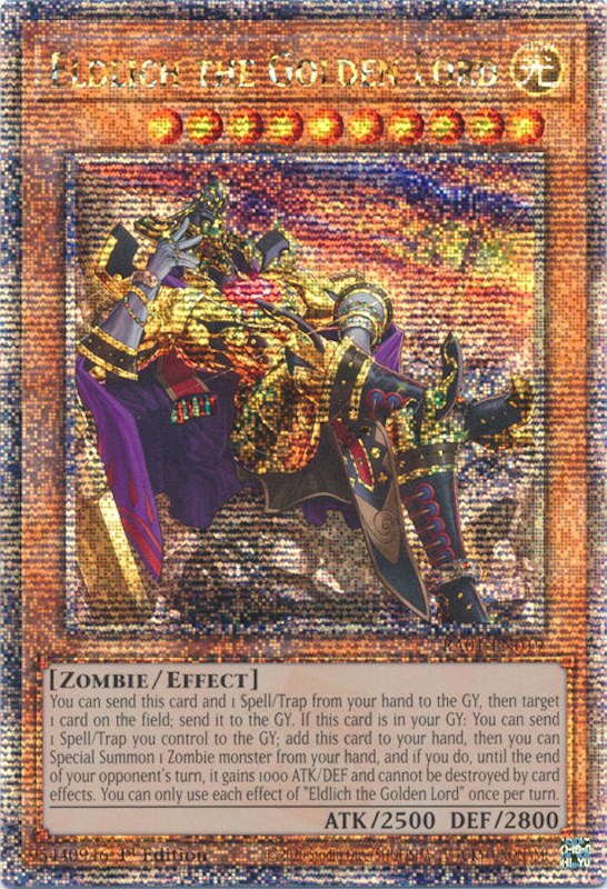 Eldlich the Golden Lord (Alternate Art) [RA01-EN019] Quarter Century Secret Rare | The CG Realm