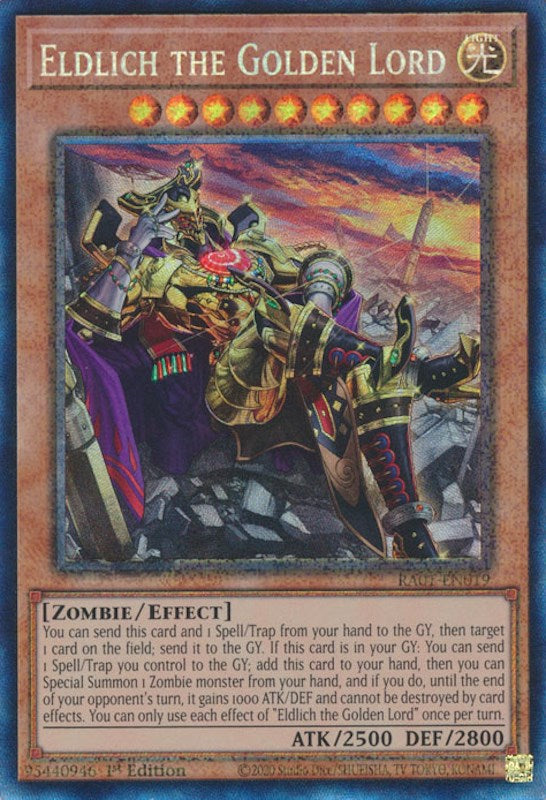 Eldlich the Golden Lord (Alternate Art) [RA01-EN019] Prismatic Collector's Rare | The CG Realm