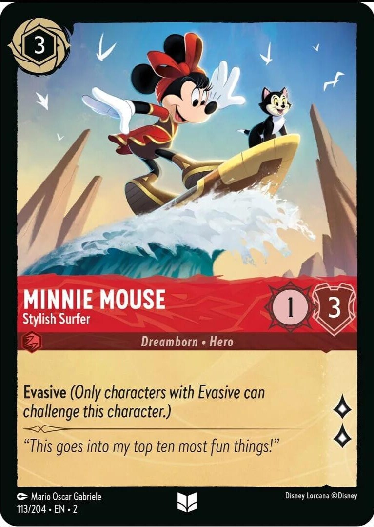 Minnie Mouse - Stylish Surfer (113/204) [Rise of the Floodborn] | The CG Realm