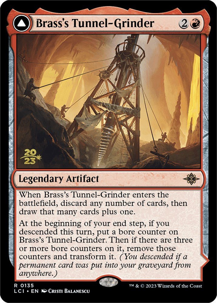 Brass's Tunnel-Grinder // Tecutlan, the Searing Rift [The Lost Caverns of Ixalan Prerelease Cards] | The CG Realm