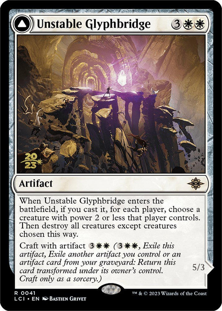 Unstable Glyphbridge // Sandswirl Wanderglyph [The Lost Caverns of Ixalan Prerelease Cards] | The CG Realm