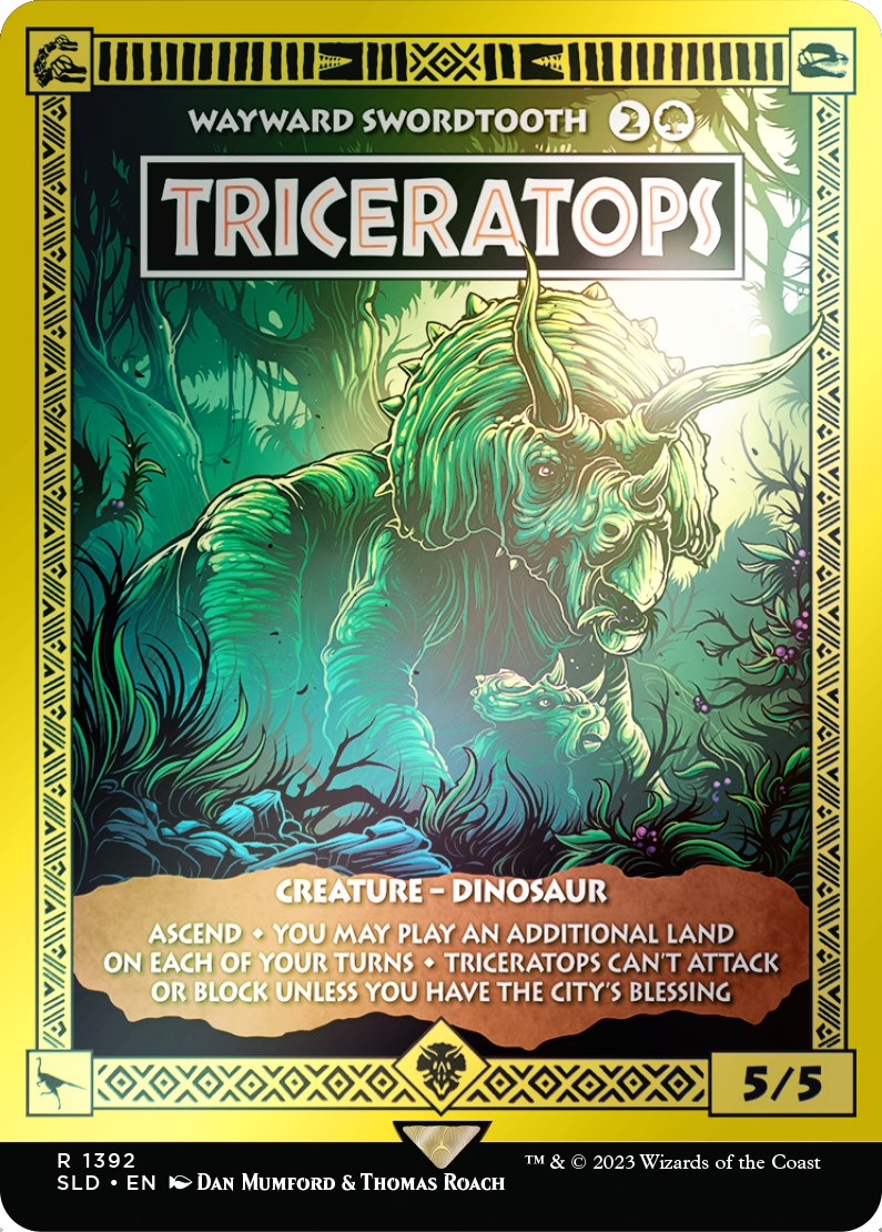 Triceratops - Wayward Swordtooth (Rainbow Foil) [Secret Lair Drop Series] | The CG Realm