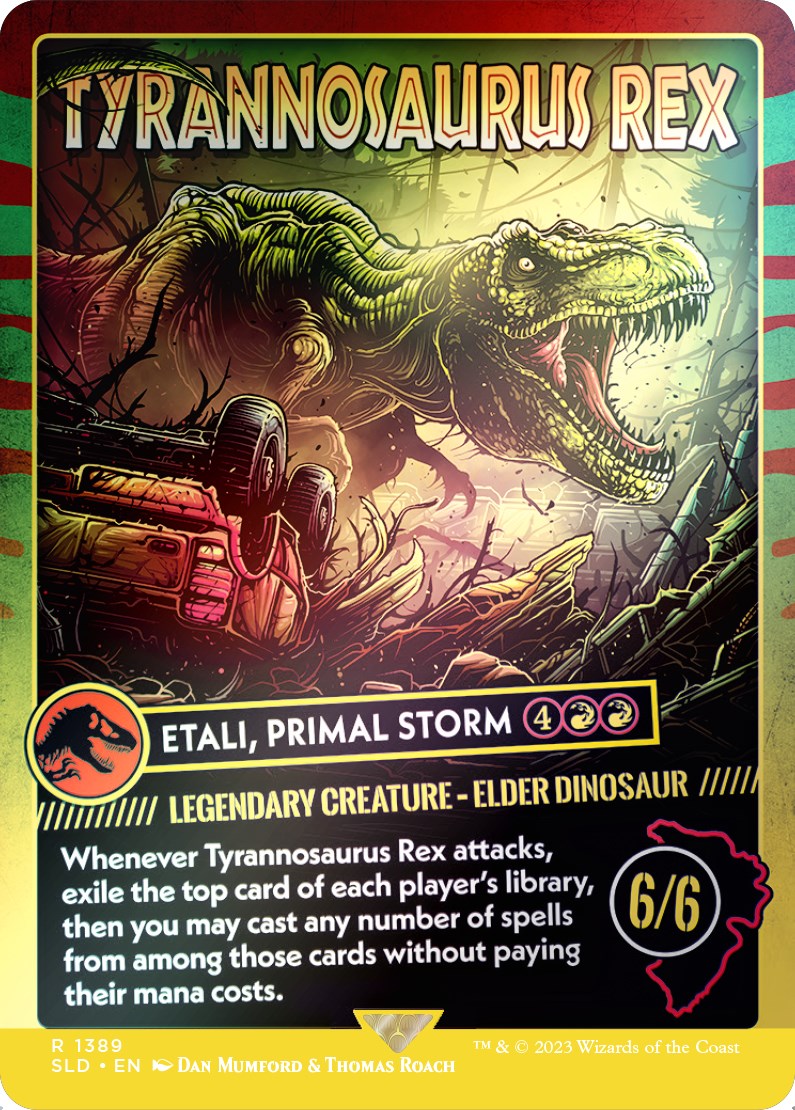 Tyrannosaurus Rex - Etali, Primal Storm (Rainbow Foil) [Secret Lair Drop Series] | The CG Realm