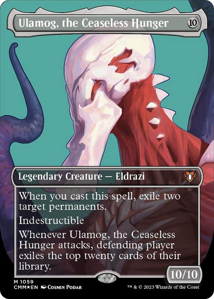 Ulamog, the Ceaseless Hunger (Borderless Textured Foil Frame Break) [Commander Masters] | The CG Realm