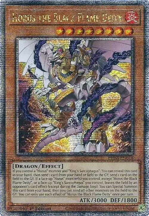 Horus the Black Flame Deity [PHNI-EN018] Quarter Century Secret Rare | The CG Realm