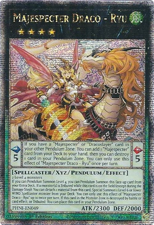 Majespecter Draco - Ryu [PHNI-EN049] Quarter Century Secret Rare | The CG Realm