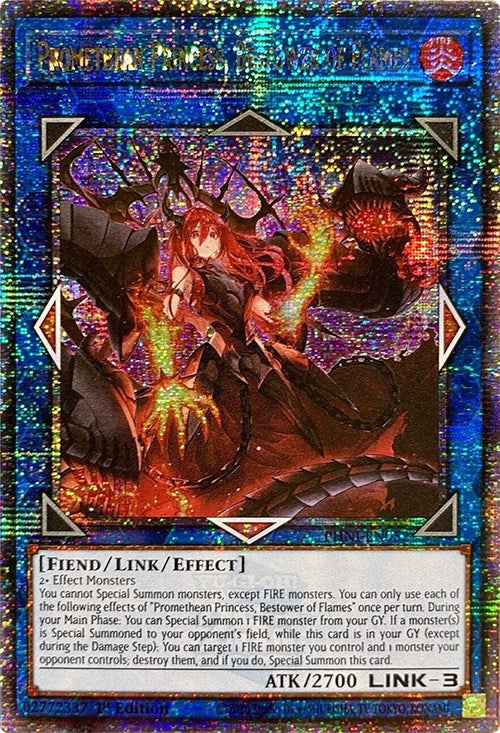 Promethean Princess, Bestower of Flames [PHNI-EN052] Quarter Century Secret Rare | The CG Realm