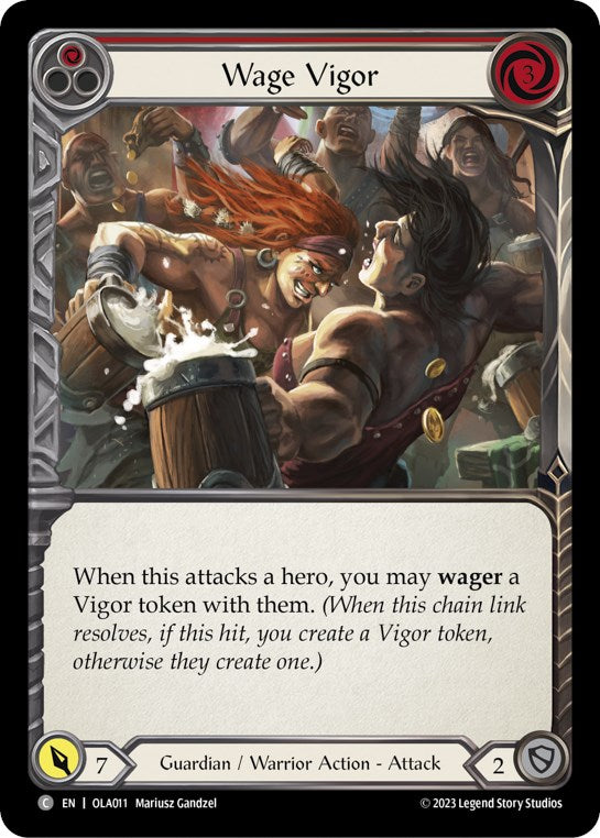 Wage Vigor (Red) [OLA011] (Heavy Hitters Olympia Blitz Deck) | The CG Realm