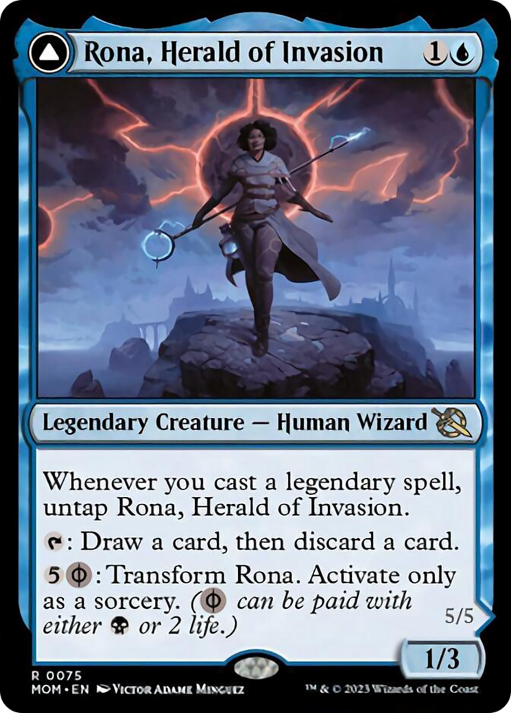 Rona, Herald of Invasion // Rona, Tolarian Obliterator [March of the Machine] | The CG Realm