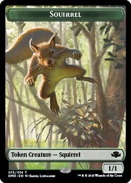 Zombie // Squirrel Double-Sided Token [Dominaria Remastered Tokens] | The CG Realm