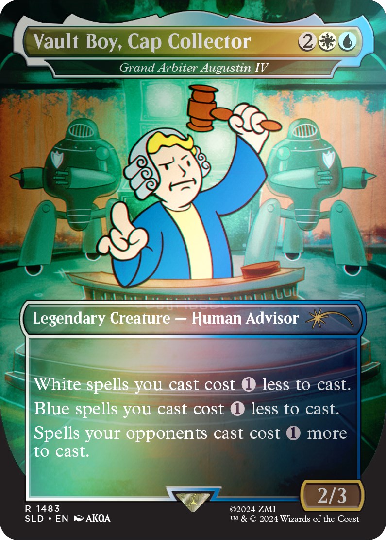 Vault Boy, Cap Collector - Grand Arbiter Augustin IV (Rainbow Foil) [Secret Lair Drop Series] | The CG Realm