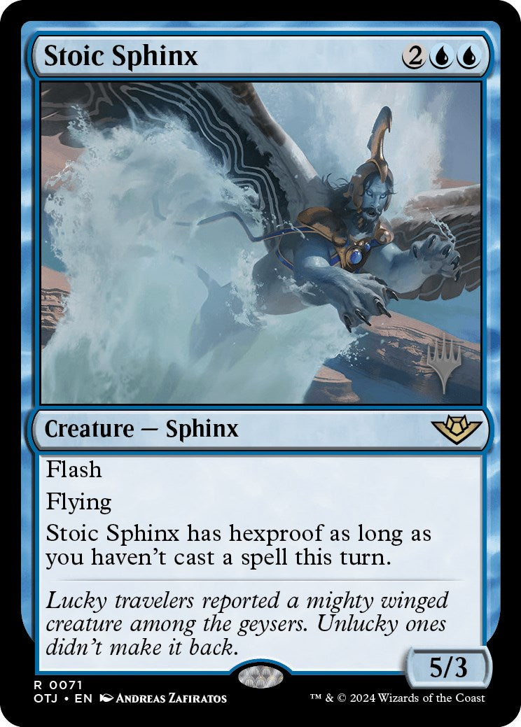 Stoic Sphinx (Promo Pack) [Outlaws of Thunder Junction Promos] | The CG Realm