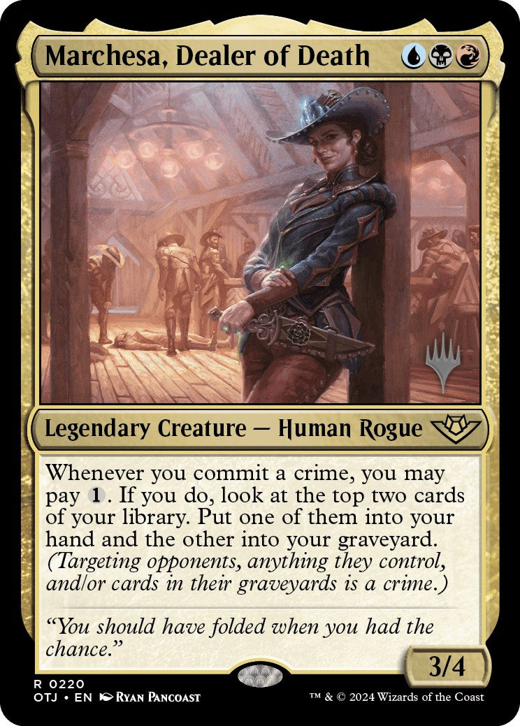 Marchesa, Dealer of Death (Promo Pack) [Outlaws of Thunder Junction Promos] | The CG Realm