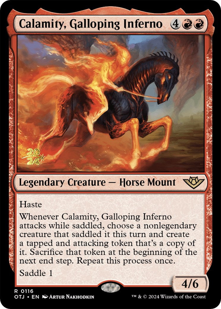 Calamity, Galloping Inferno [Outlaws of Thunder Junction Prerelease Promos] | The CG Realm