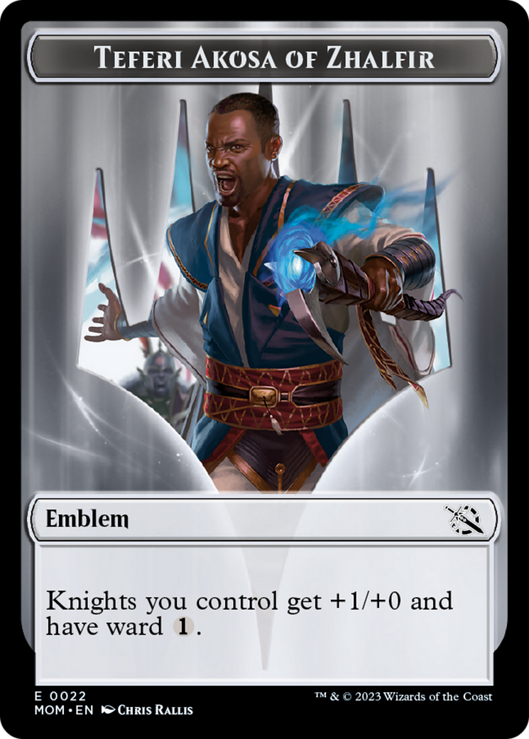 Soldier // Teferi Akosa of Zhalfir Emblem Double-Sided Token [March of the Machine Tokens] | The CG Realm