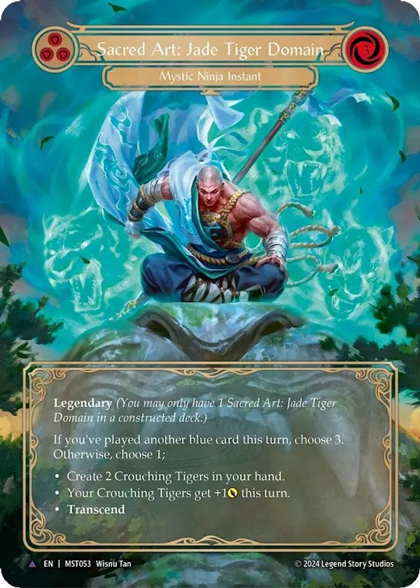 Sacred Art: Jade Tiger Domain (Marvel) [MST053] (Part the Mistveil)  Cold Foil | The CG Realm