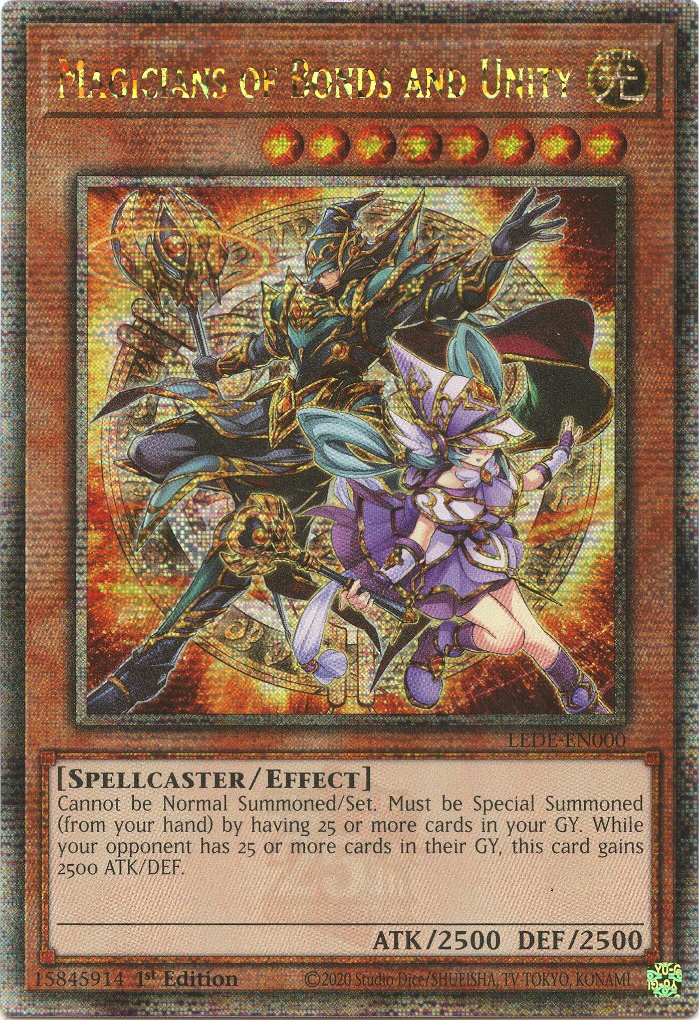 Magicians of Bonds and Unity [LEDE-EN000] Quarter Century Secret Rare | The CG Realm