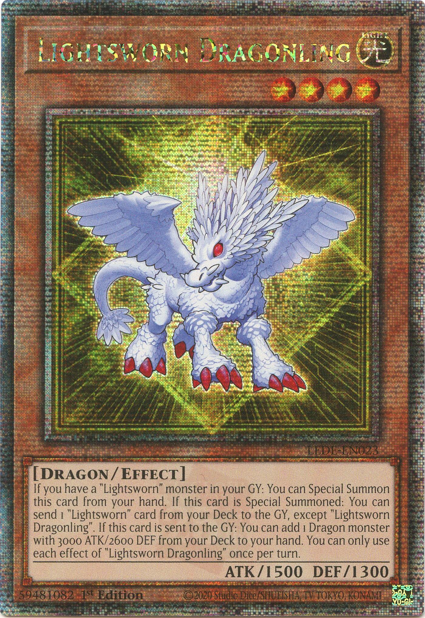 Lightsworn Dragonling (Quarter Century Secret Rare) [LEDE-EN023] Quarter Century Secret Rare | The CG Realm