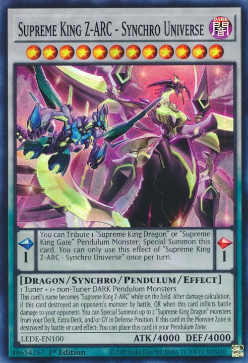 Supreme King Z-ARC - Synchro Universe [LEDE-EN100] Super Rare | The CG Realm