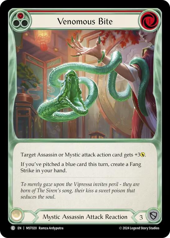 Venomous Bite (Red) [MST020] (Part the Mistveil)  Rainbow Foil | The CG Realm