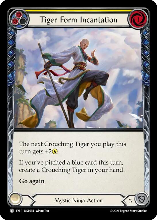 Tiger Form Incantation (Yellow) [MST064] (Part the Mistveil)  Rainbow Foil | The CG Realm