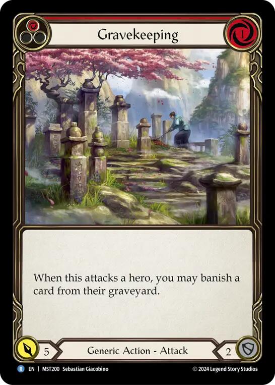 Gravekeeping (Red) [MST200] (Part the Mistveil)  Rainbow Foil | The CG Realm