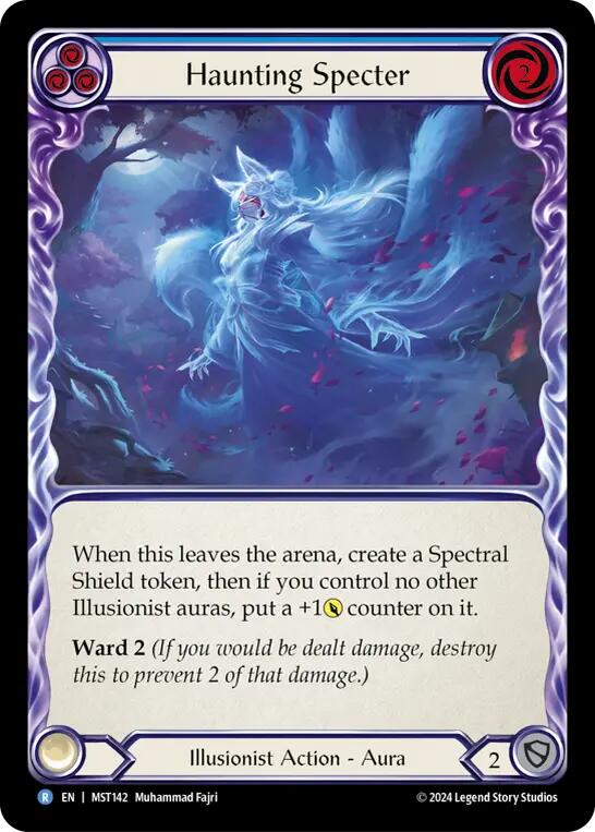 Haunting Specter (Blue) [MST142] (Part the Mistveil)  Rainbow Foil | The CG Realm