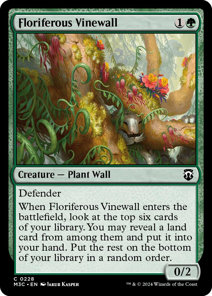 Floriferous Vinewall [Modern Horizons 3 Commander] | The CG Realm