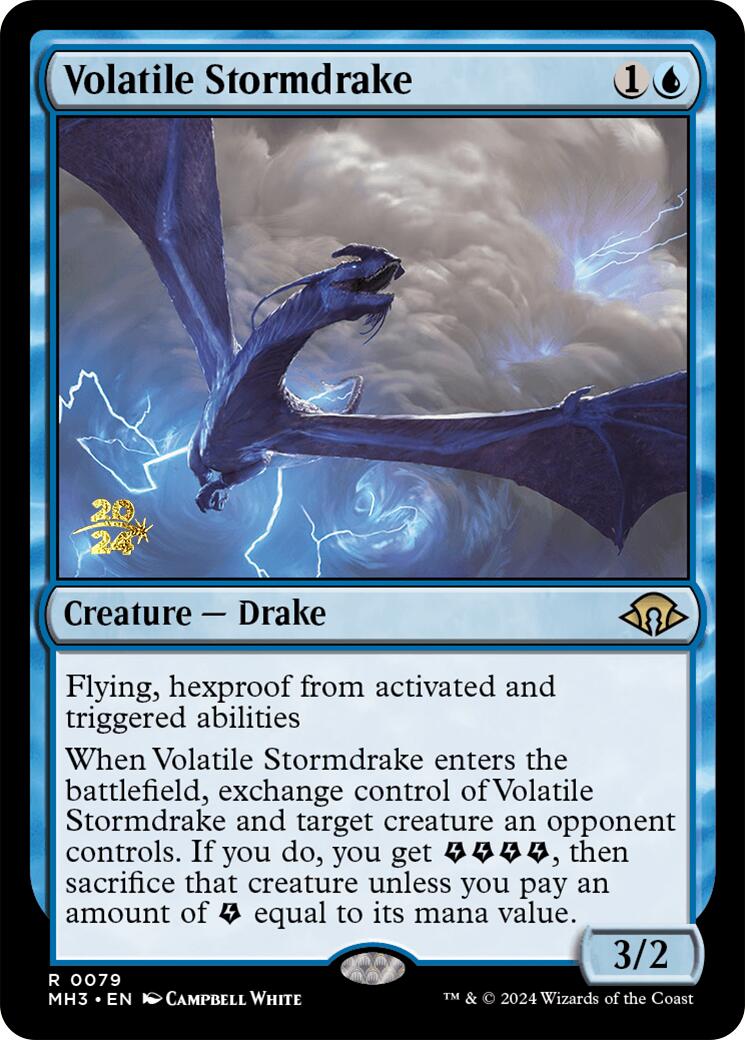 Volatile Stormdrake [Modern Horizons 3 Prerelease Promos] | The CG Realm