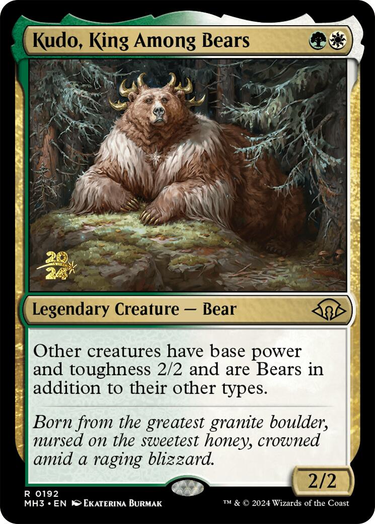 Kudo, King Among Bears [Modern Horizons 3 Prerelease Promos] | The CG Realm