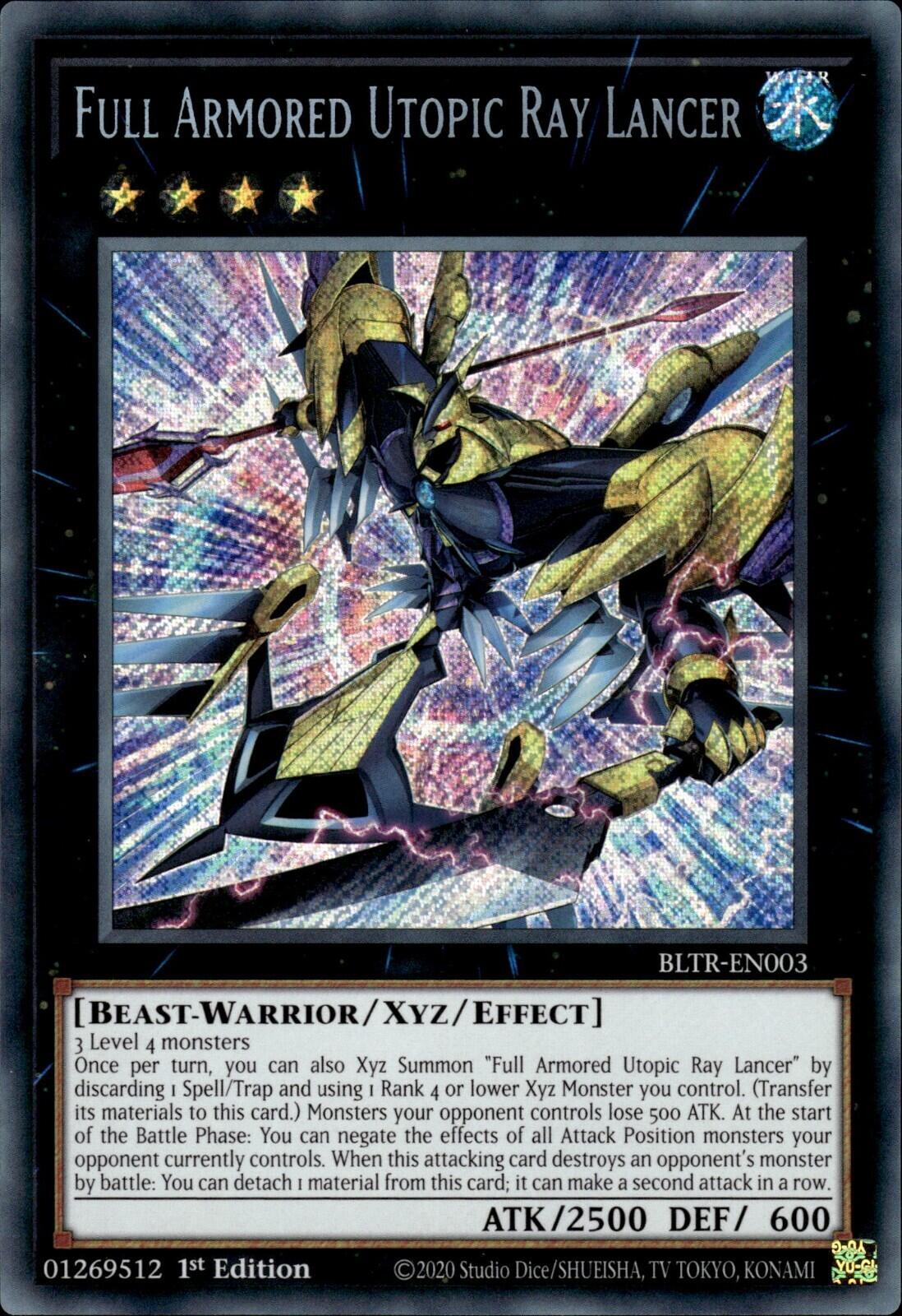 Full Armored Utopic Ray Lancer [BLTR-EN003] Secret Rare | The CG Realm