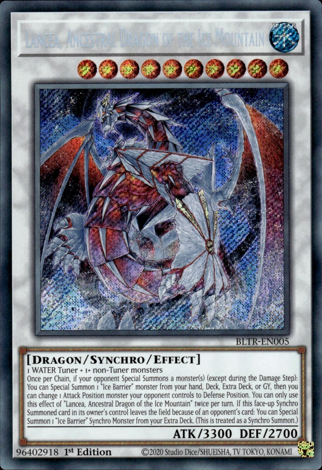 Lancea, Ancestral Dragon of the Ice Mountain [BLTR-EN005] Secret Rare | The CG Realm