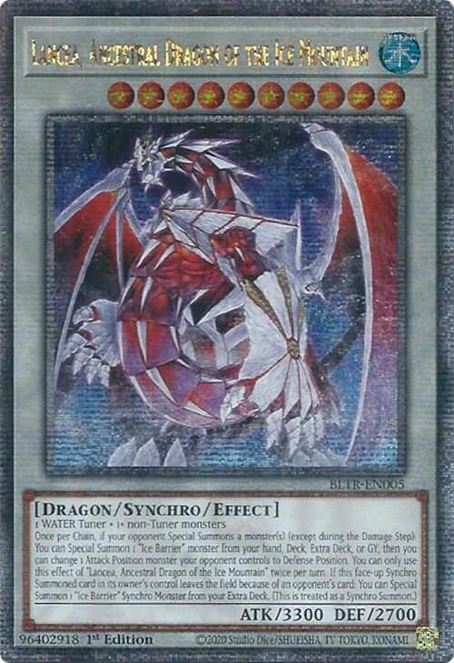 Lancea, Ancestral Dragon of the Ice Mountain (Quarter Century Secret Rare) [BLTR-EN005] Quarter Century Secret Rare | The CG Realm