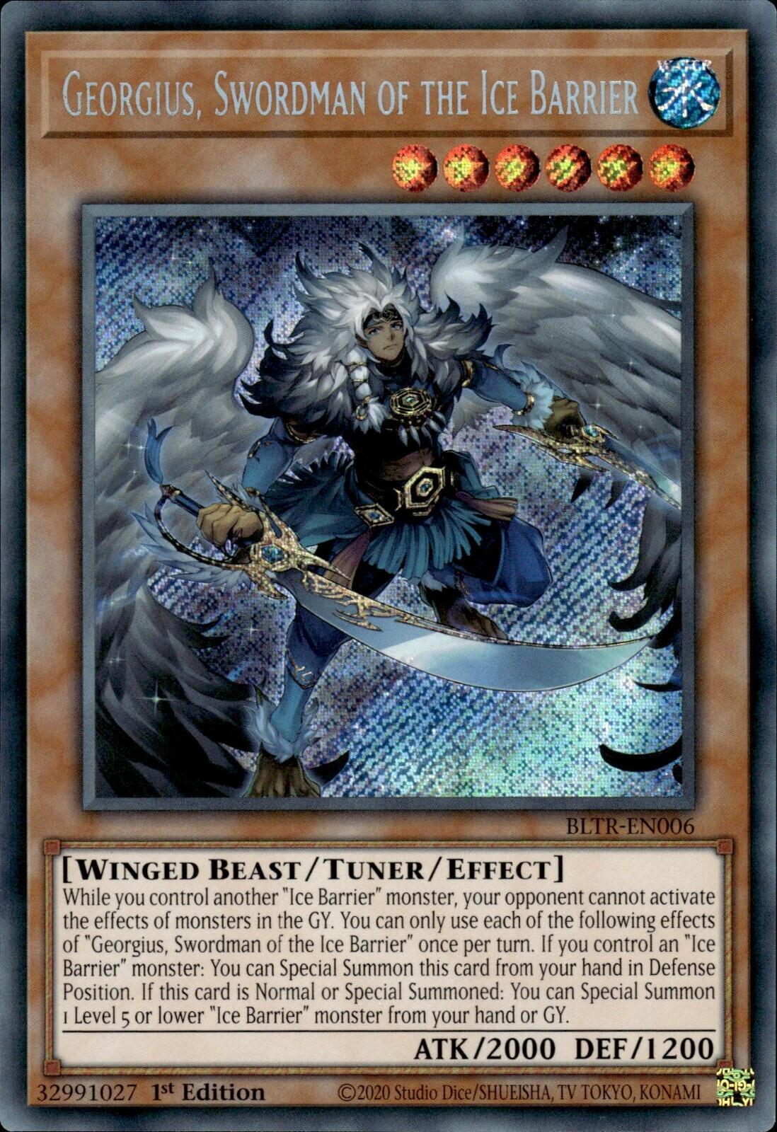 Georgius, Swordman of the Ice Barrier [BLTR-EN006] Secret Rare | The CG Realm