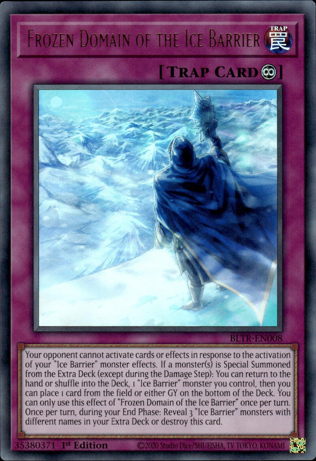 Frozen Domain of the Ice Barrier [BLTR-EN008] Ultra Rare | The CG Realm