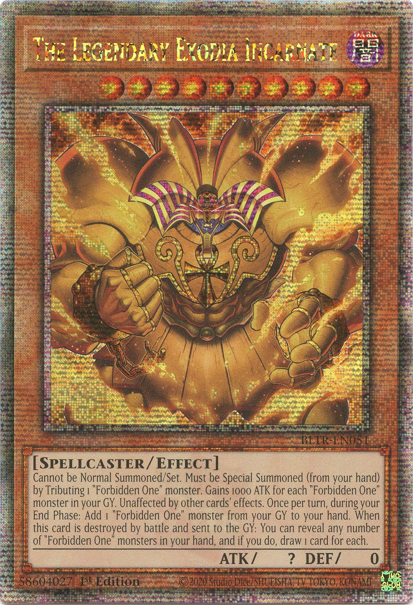 The Legendary Exodia Incarnate (Quarter Century Secret Rare) [BLTR-EN051] Quarter Century Secret Rare | The CG Realm