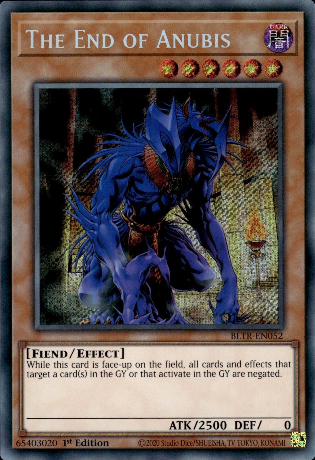 The End of Anubis [BLTR-EN052] Secret Rare | The CG Realm