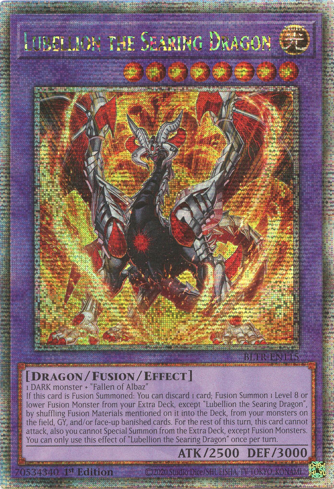 Lubellion the Searing Dragon (Quarter Century Secret Rare) [BLTR-EN115] Quarter Century Secret Rare | The CG Realm