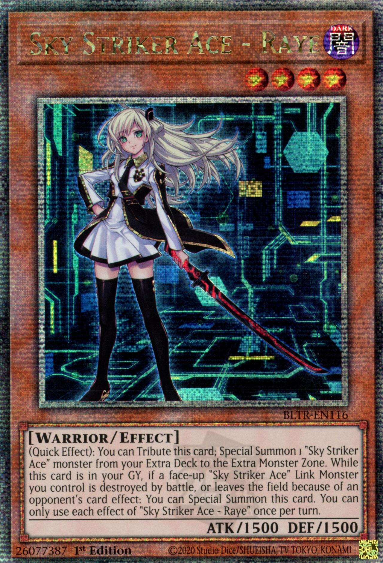 Sky Striker Ace - Raye (Quarter Century Secret Rare) [BLTR-EN116] Quarter Century Secret Rare | The CG Realm