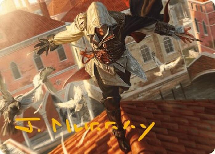 Ezio, Blade of Vengeance Art Card (Gold-Stamped Signature) [Assassin's Creed Art Series] | The CG Realm