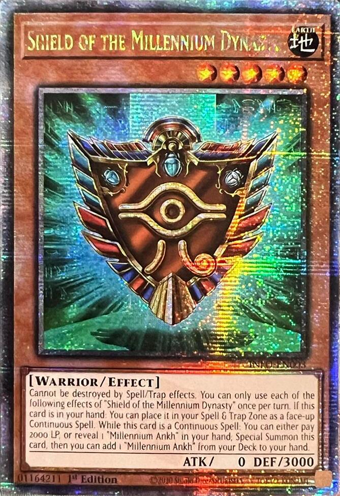 Shield of the Millennium Dynasty (Quarter Century Secret Rare) [INFO-EN003] Quarter Century Secret Rare | The CG Realm