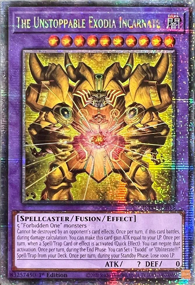 The Unstoppable Exodia Incarnate (Quarter Century Secret Rare) [INFO-EN033] Quarter Century Secret Rare | The CG Realm