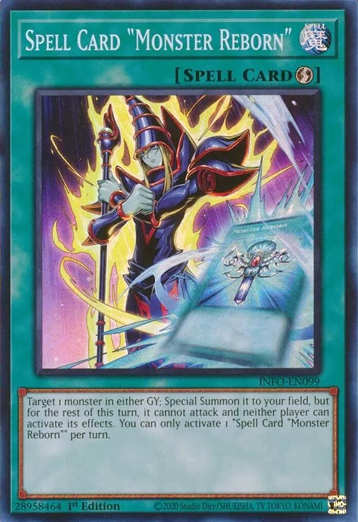 Spell Card "Monster Reborn" [INFO-EN099] Super Rare | The CG Realm