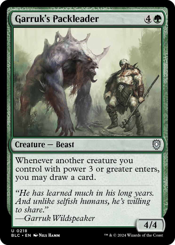 Garruk's Packleader [Bloomburrow Commander] | The CG Realm