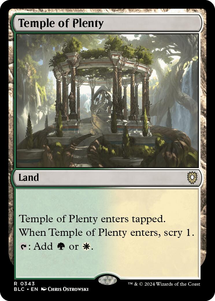 Temple of Plenty [Bloomburrow Commander] | The CG Realm