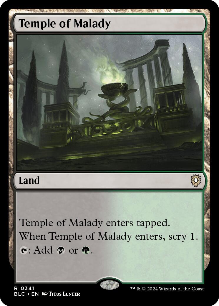 Temple of Malady [Bloomburrow Commander] | The CG Realm